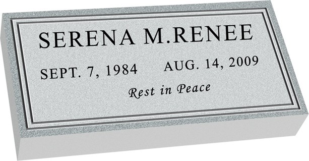 MF01 Flat Grave Marker Headstone - Template
