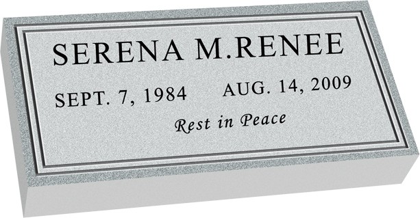 MF01 Flat Grave Marker Headstone - Template